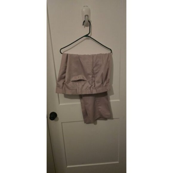 Perry Ellis Portfolio Dress Pants  100% Polyester Khaki  Color 36x30 - Picture 1 of 4